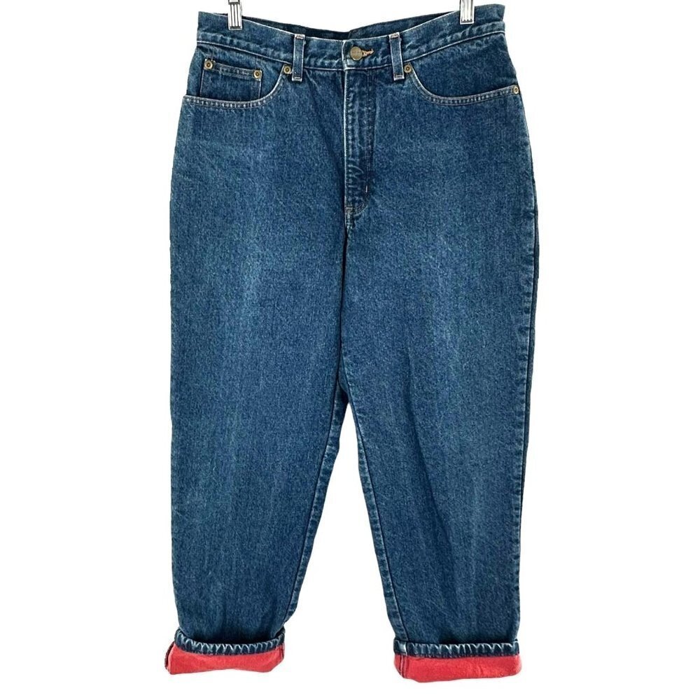 Vintage L.L. Bean Flannel Lined Double L Relaxed Fit Jeans Women's Size 10